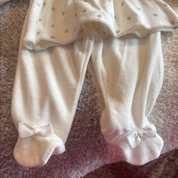 Little Me Cream and Gray Polka Dot Baby Set NWT - 6 month - Picture 5 of 5